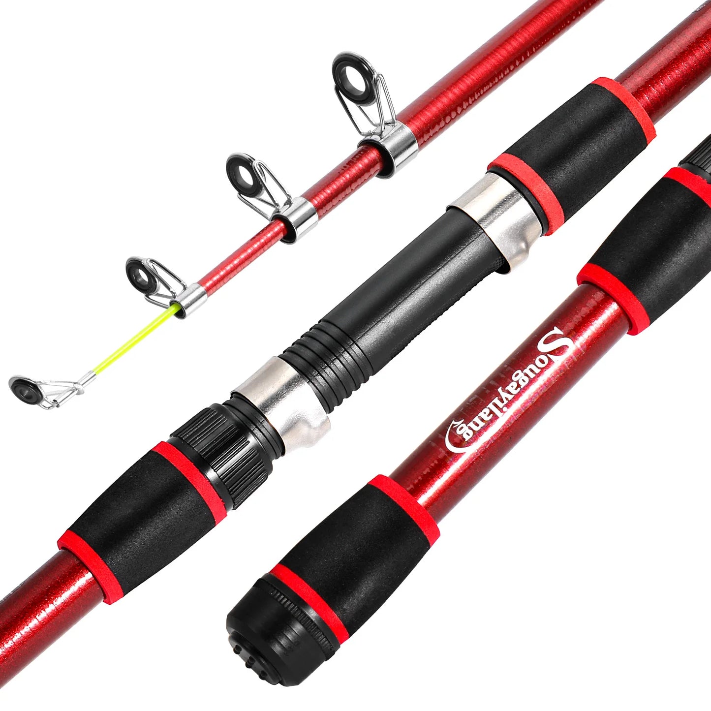 Sougayilang 1.8M Spinning Fishing Rod M Power Telescopic Children Fishing Telescopic Rock Fishing Pole Carp Feeder Surf Beginner