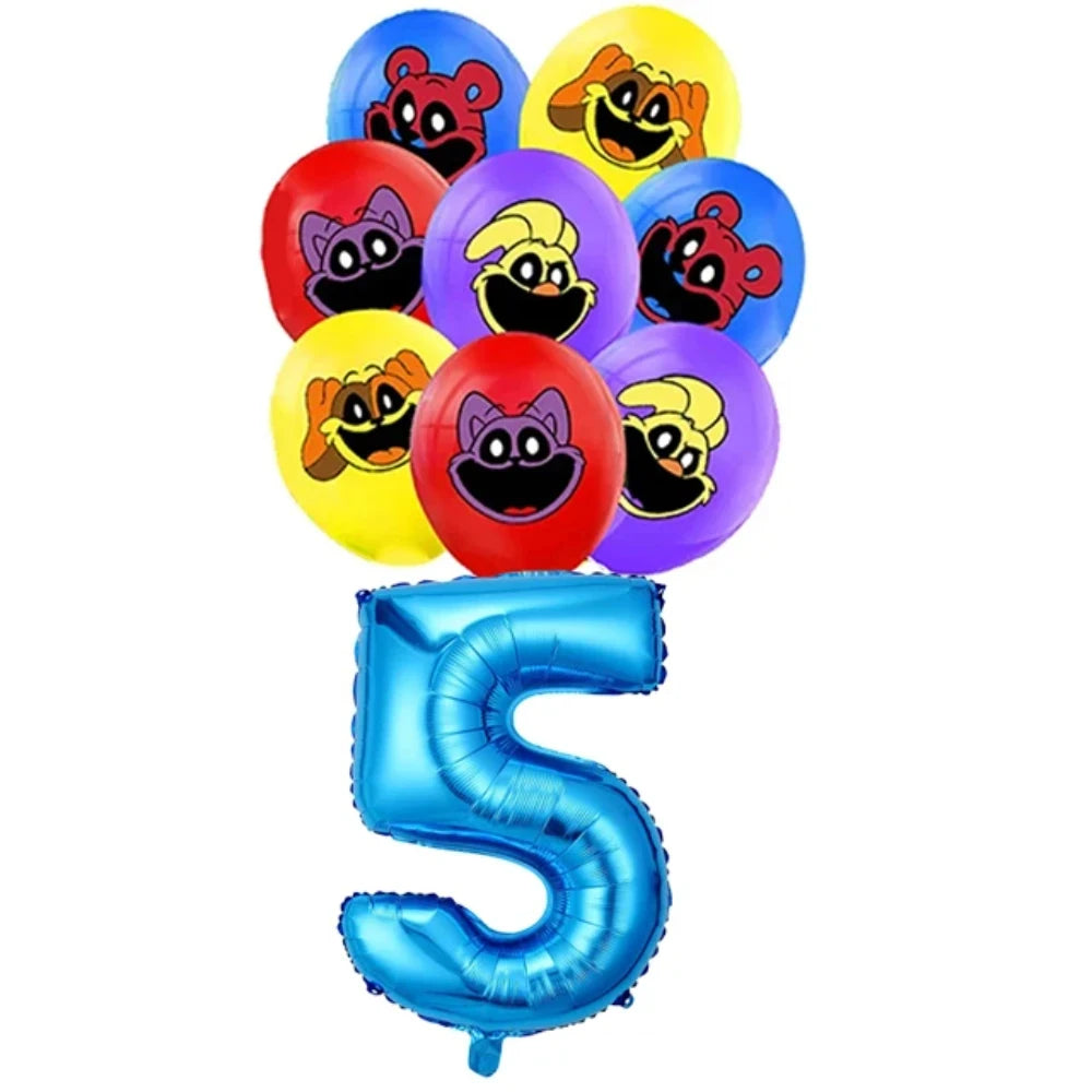 Smiling Critters Catnap Party Supplies Disposable Cup Plates Balloons Banners Cake Decorations Kid Boy Birthday Gift Baby Shower