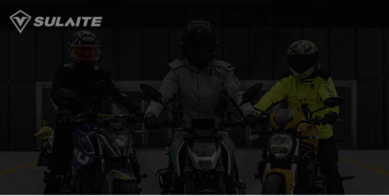 SULAITE Rain Suit Motorcycle Rain Gear Suit for Men & Women Jackets & Pants Reflective Waterproof Breathable Rainsuit