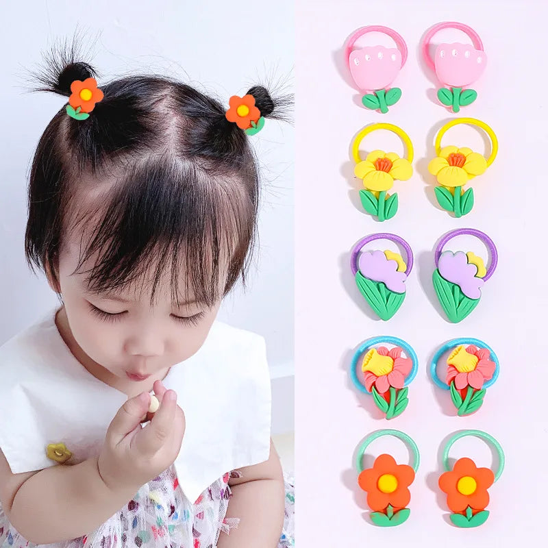 Children's Rubber Bands Do Not Harm Hair Girl Headbands Korean Baby Accessories Rings Tie Rubber Bands Little Girl Headbands