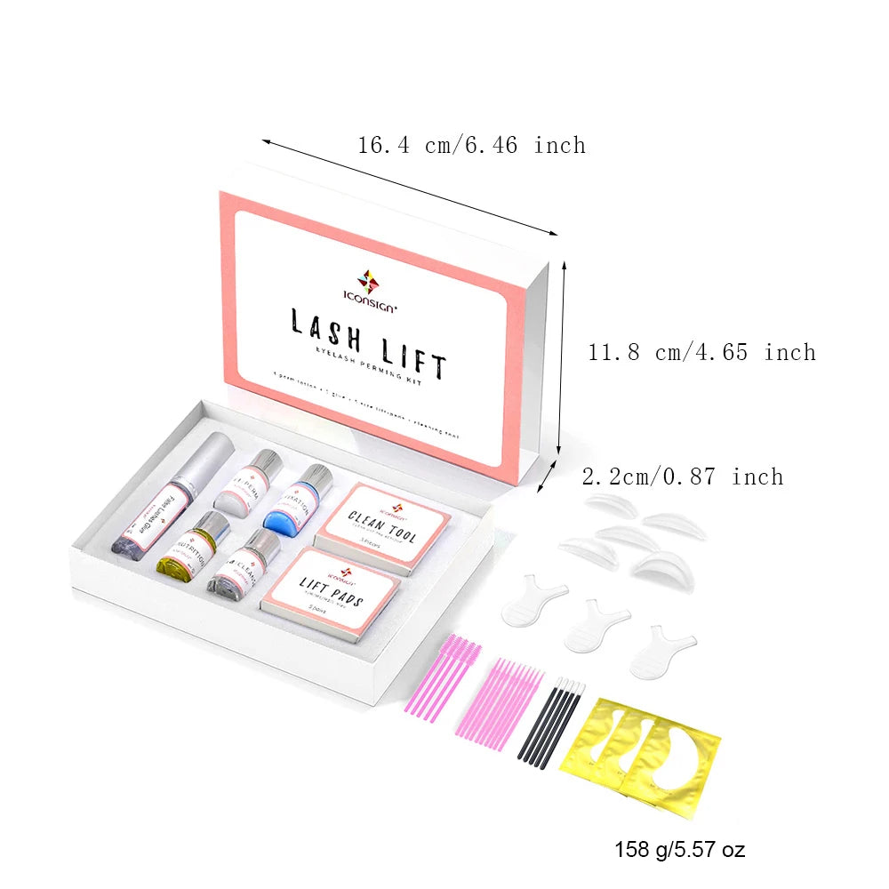 ICONSIGN Lash Lift Kit,Eyelash Perm Kit,Lash Lift and Tint Kit Professional Eyebrows Dye Lash Extension Set Semi-Permanent
