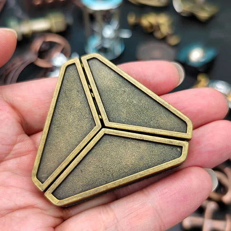 Alloy Triangle Lock Puzzle Brain Teasers Adults IQ For Children Quebra Cabeça Rompecabezas Metal Juegos De Ingenio Y Logica