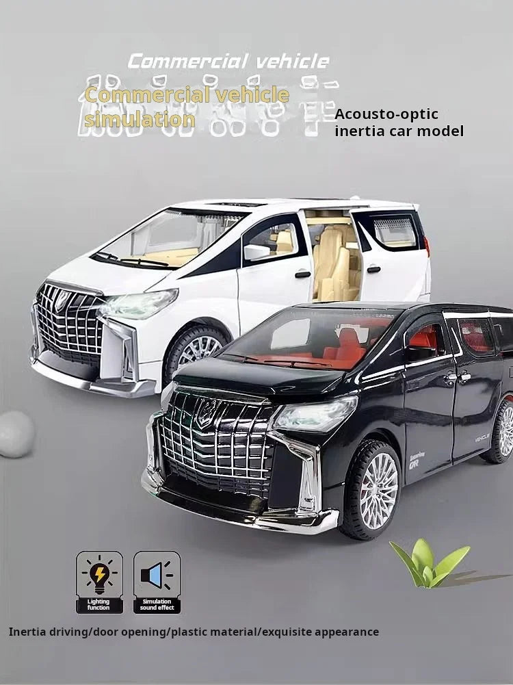 1:32 Children's Inertia Pull-back Car Toy with Lighting Sound Simulation Commercial Car Model Boy Gift Toy Car Kids Holiday Gift