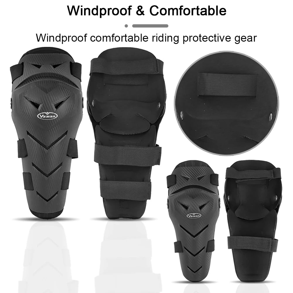 Vemar 4Pcs Motocross Knee Pads Elbow Pads Moto Protection Riding Elbow Guard Motorcycle Motorbike Off-road Racing MTB Knee Pads