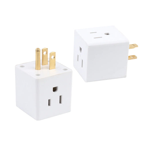 Multiple Plug Outlet Adapter, Multi Plug Outlet Extender, 3 Way Wall Outlet Expander, Small Electrical Outlet Splitter