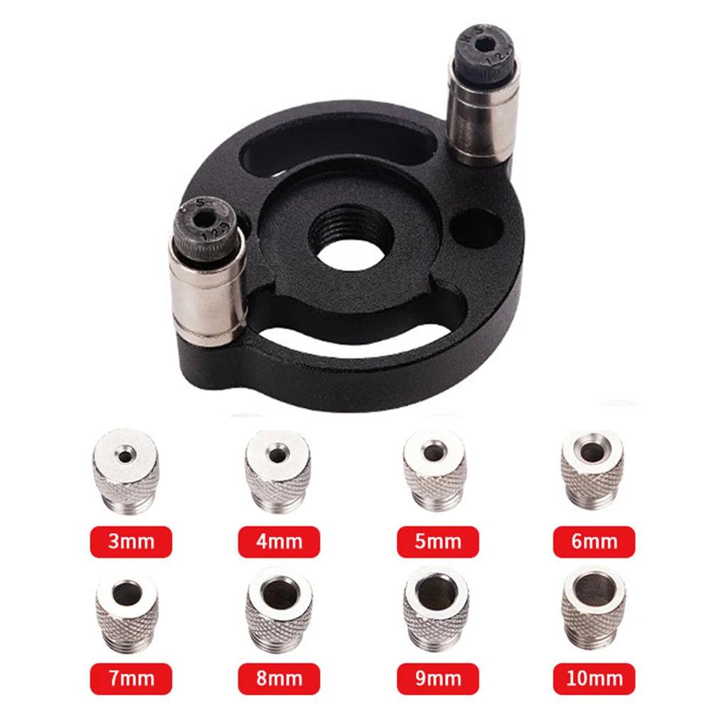 3-10mm Vertical Aluminum Alloy Woodworking Punching Machine with Self Guided Locator Fixture Kit for DIY Furniture Connection