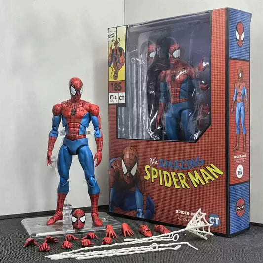 15cm Spiderman Mafex 185 Classic Costume Anime Figure Ver Miles Morales CT Toys 2099 Spider-man Action Figure Figurine Toys Gift