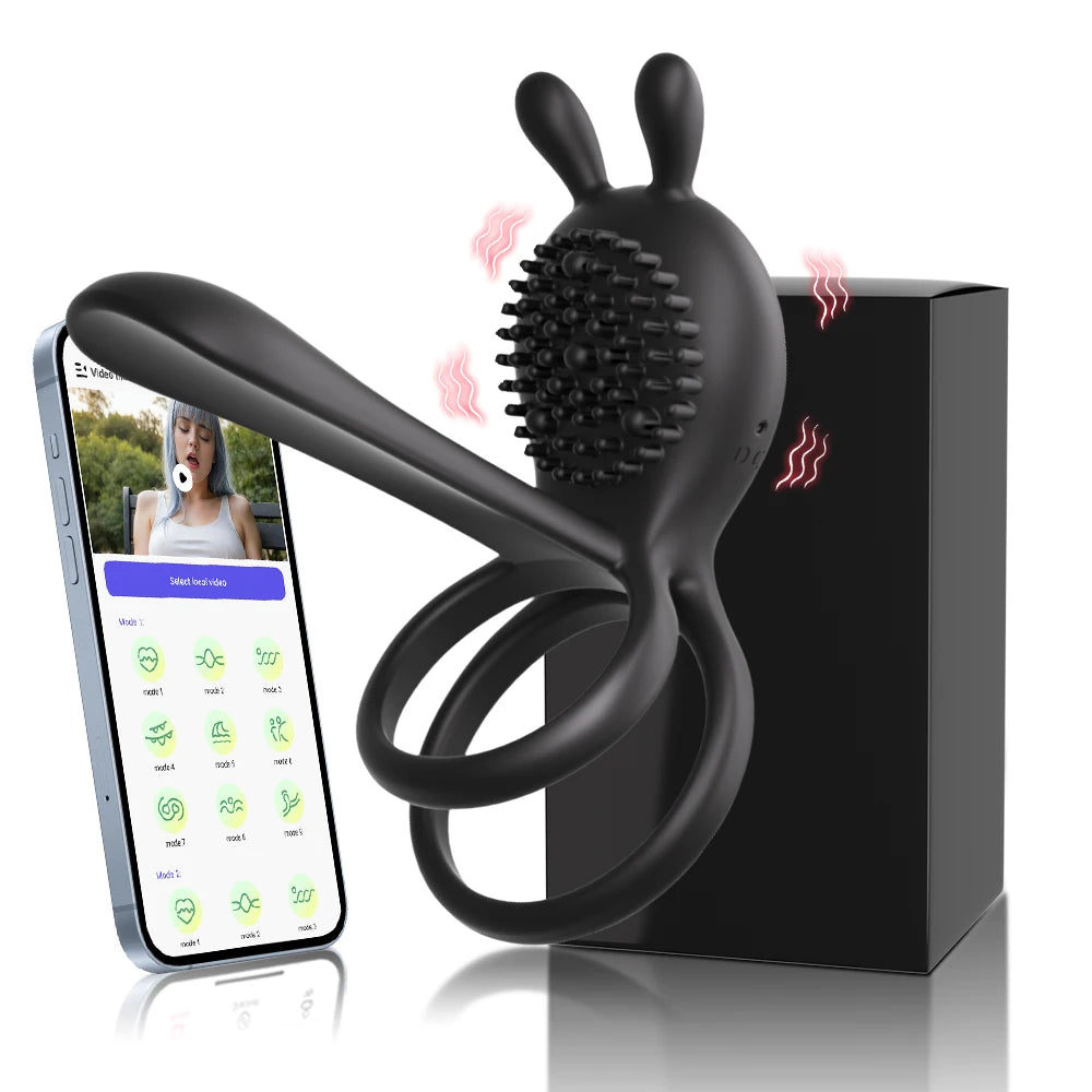 Rose Penis Cock Ring Vibrator Powerful Penis Sleeve Sucking Stimulator G-spot Female Nipple Clitoral Massager Sex Toy for Couple