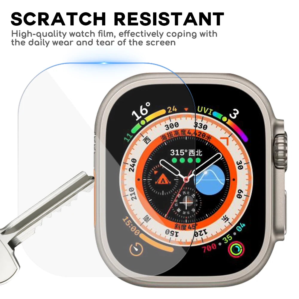 Tempered Glass for Apple Watch Ultra 49mm Screen Protector Anti-Scratch for Apple Watch Series Ultra 49mm Smartwatch