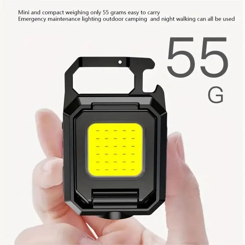 XPE Work Light COB LED Flashlight Pocket Outdoor Foldable Side 2 COBs Camping Hiking Lamp 800mAh USB Charging IPX4 Waterproof