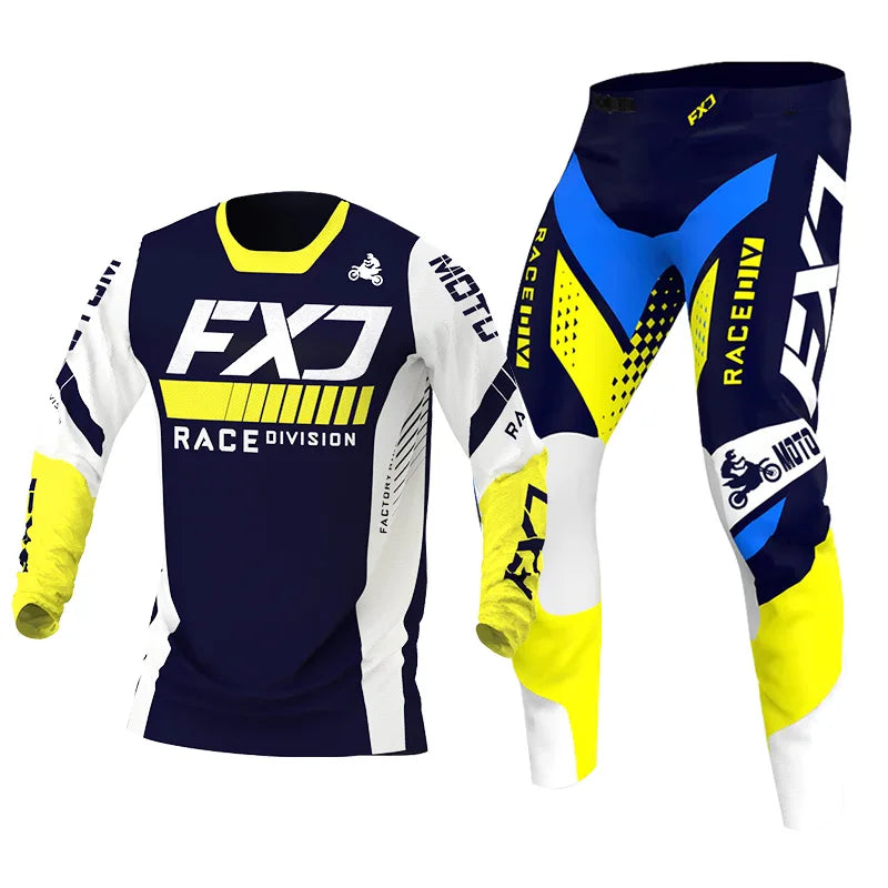 Enduro suit Motocross Jersey Pant Kits Off-road pink yellow blue mx mtb cross Motorcycle Mens Kits Women's white green red black