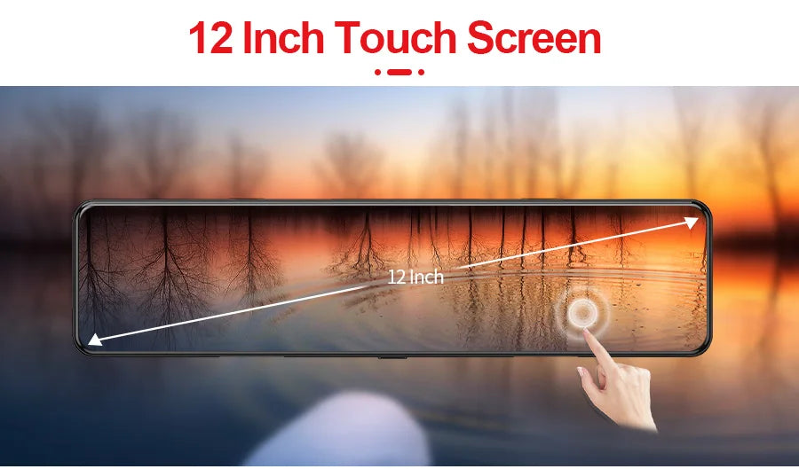 ACCEO 4K WIFI Dashcam 12Inch Car DVR RearView Mirror Recorder Dash Cam Support 1080P Sony Black Box Rear View Camera Acesssories