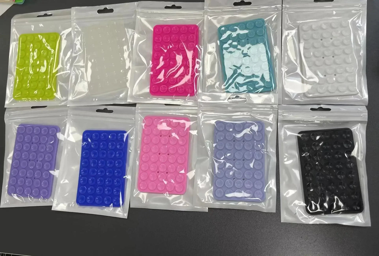 Double Sided Silicone Suction Cup Multicolor Strong Adhesive Stand For iPhone 11 12 13 14 15 16 Pro Max Detachable Phone Holder