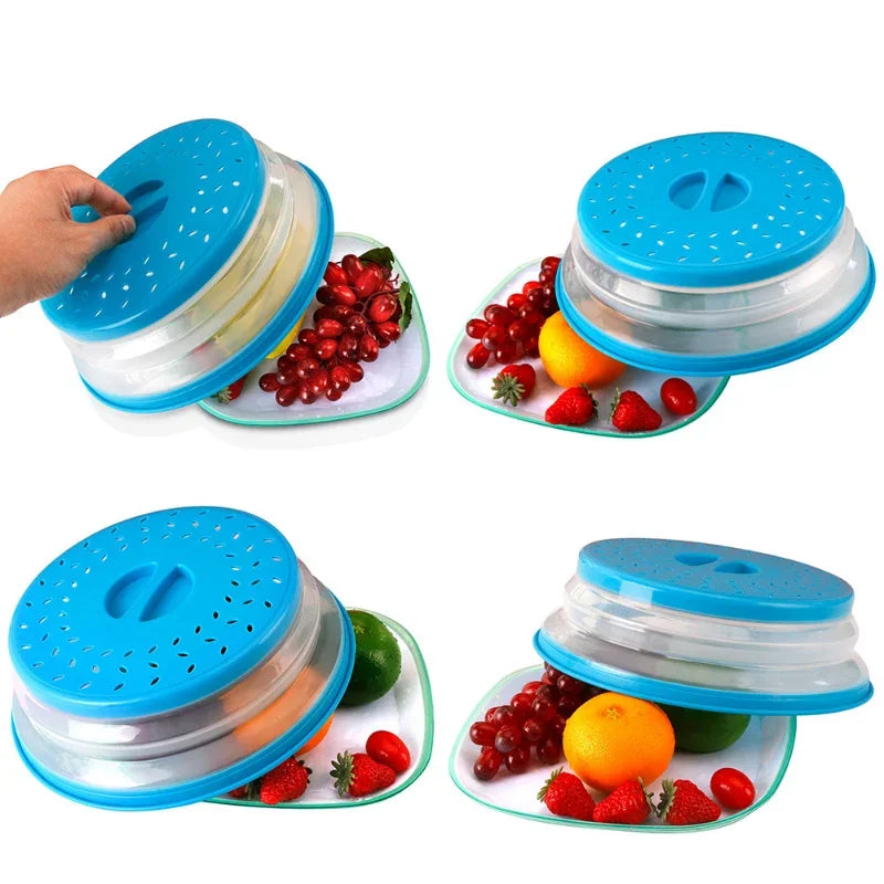 Kitchen Tools Microwave Splatter Cover Heating Folding Cover Fresh-keeping Cover Oil-proof Splash-proof Cover Cooking Lid
