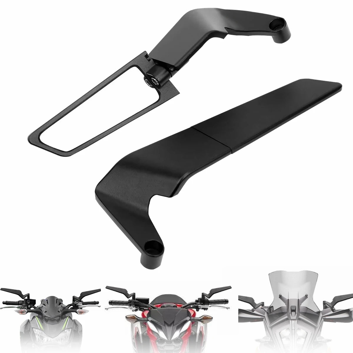 Motorcycle Mirrors Wind Wing Side Rearview Rotate Adjustable Mirrors For Honda YAMAHA MT07 BMW KTM Kawasaki DUKE Accessories