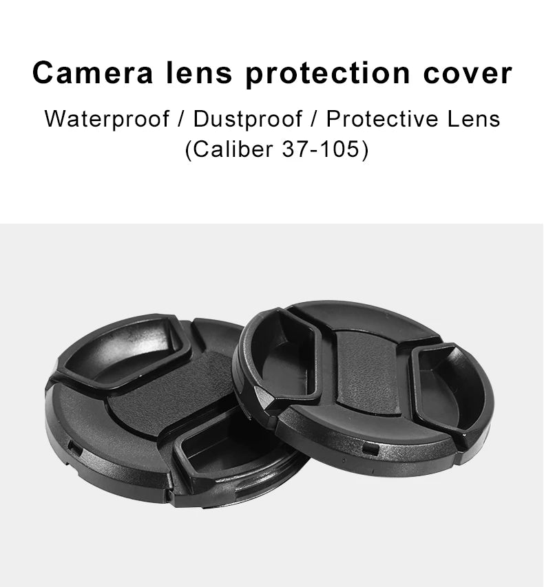 Camera Lens Cap 39mm 40.5mm 43mm 46mm 49mm 52mm 55mm 58mm 62mm 67mm 72mm 77mm 82mm Lens Protector fuji sony Front Lens Cap 1pcs