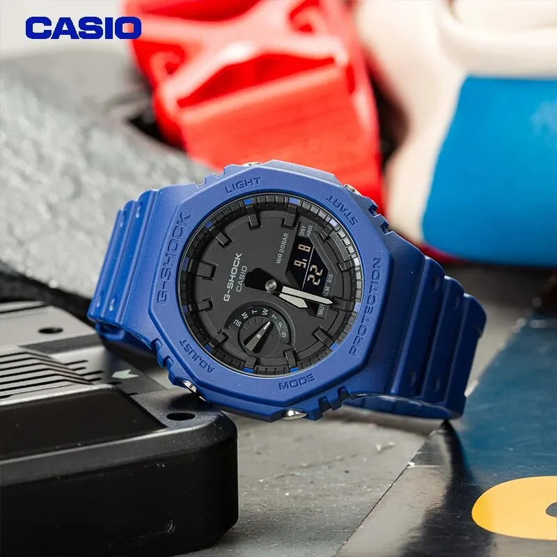 Casio GA 2100 Men Watch G SHOCK Series Multifunctional Dual dial Stopwatch Week Double Display Outdoor Sports Waterproof