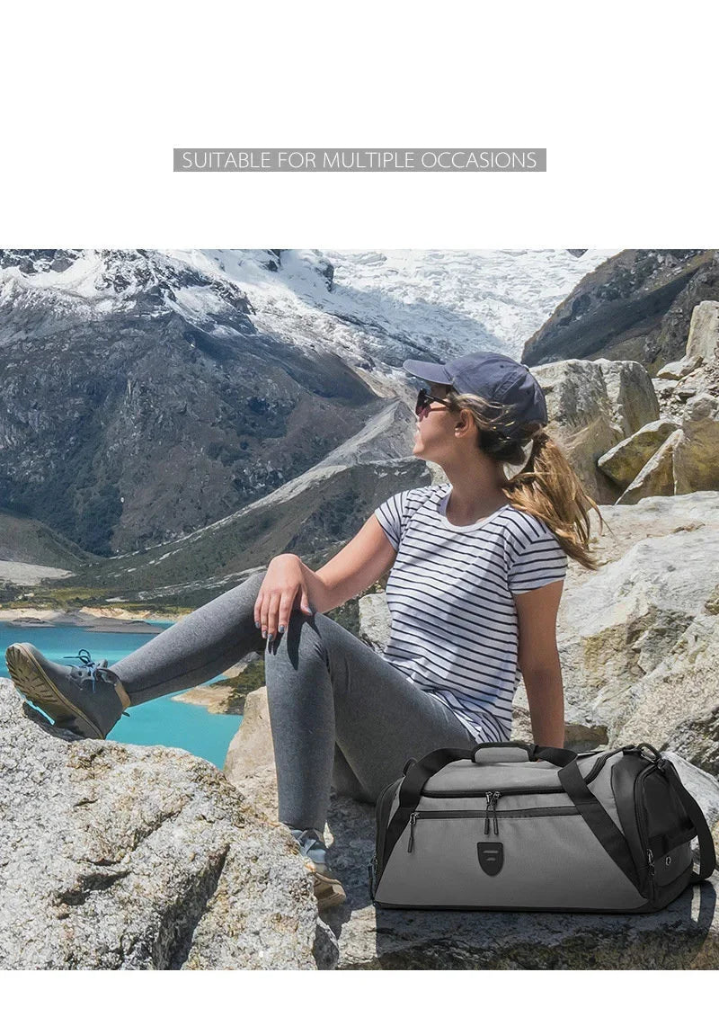 40L Sport Fitness Bag Dry Wet Separation Gym Bags for Men Women Outdoor Hiking Camping Travelling Yoga Fitness Bags