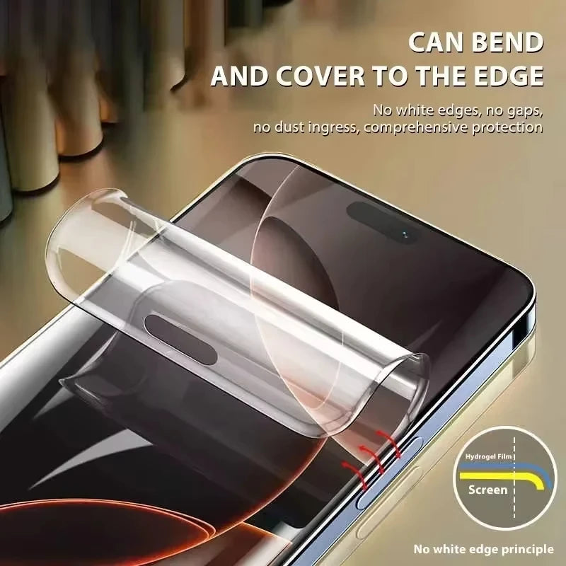 Full Cover Hydrogel Film For iPhone 13 16 14 15 11 12 17 Pro Max Air 16E 12 13 Mini SE 2022 2020 XR XS 7 8 Plus Screen Protector