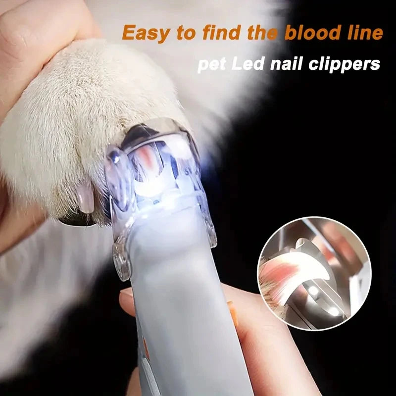 1pc illuminated LED Dog & Cat Nail Clipper - Safe & Precise Trimming - Comfort Grip for Grooming