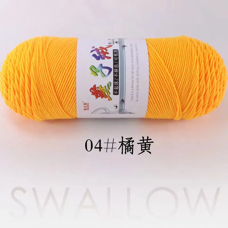 1Pc 200g Milk Cotton yarn for hand knitting Acrylic Crocheting Thread Yarn Crochet Doll sweater bag blanket slipper