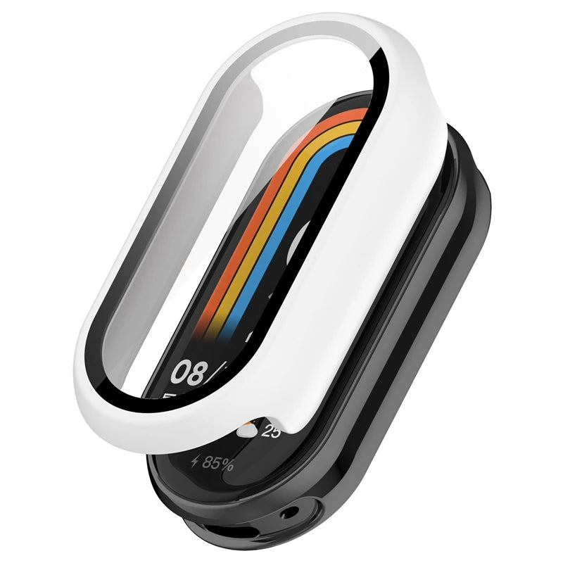 Case+Glass For Xiaomi Mi Band 9 Anti-scratch Protective Cover All-around PC Screen Protector Bumper for Mi Band 9 Cover Shell