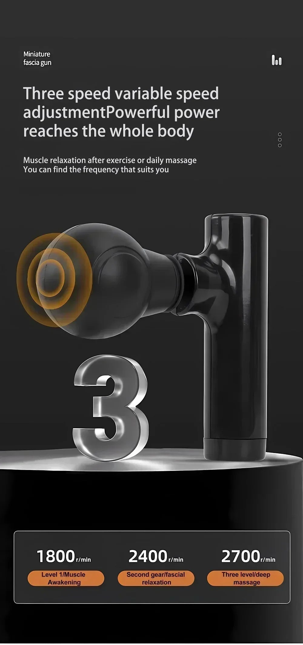 Hot Mini Fascial Massage Gun  Massager For Body Neck Back Deep Tissue Muscle Relaxation Pain Relief Tool Small Handheld Portable