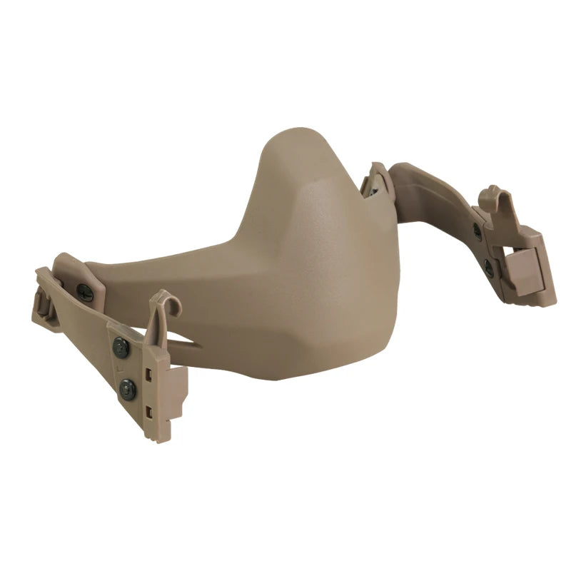 BOOIU Tactical Helmet Masks Half Face Suitable For Fast Rail Helmet Folding Nylon Mask Fit Face Airsoft Protective Helmet Masks