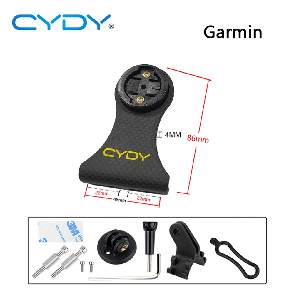 CYDY Carbon 3K Garmin Support For Bicycles Bryton Rider Whaoo Catey XOSS IGPSPORT MAGENE light holder MTB GPS Bike GOPRO Mount