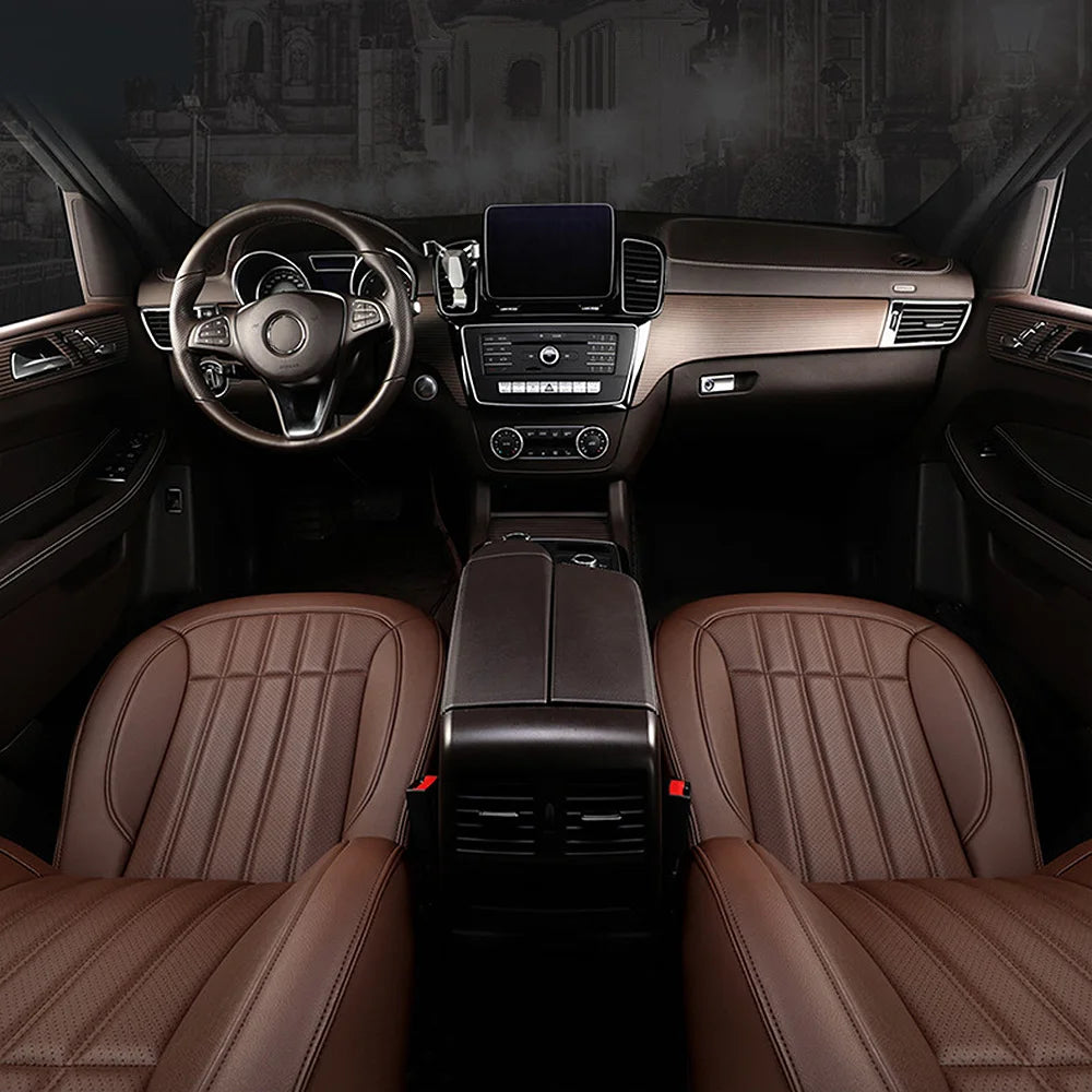 For Land Rover Range Rover Velar 2017 2018 2019 2020 Faux Leather Custom Car Seat Covers Full Set Interior Protector Accessories