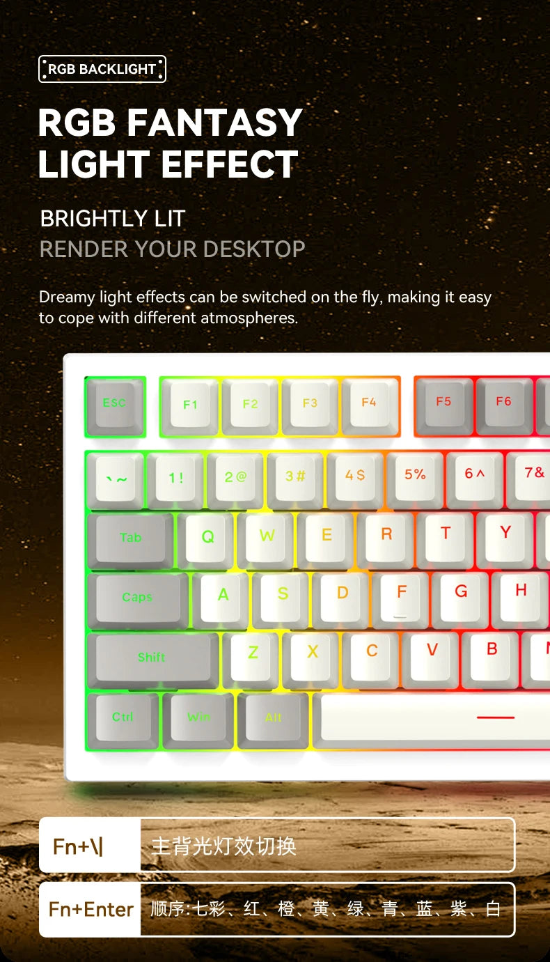 Attack Shark K85 Mag Customisable Mechanical Keyboard,Magnetic Switch,Hot-swappable,Metal Knobs,Suitable for FPS. games,Win&Mac
