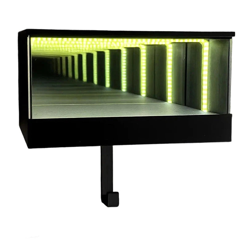 LED Light Featured Key Rack for Garage; Infinity Mirror Design; Ideal for Car Lovers; Simplifies Entry Point; Contains 1PC.