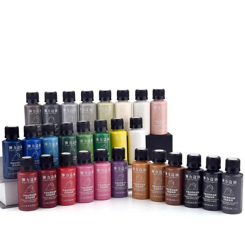 30ml Stretch Matte Elastic Edge Sealing Oil Leather Dye Coloring Coats Edges Repair Wrap Liquid DIY Leather Craft Paint Pigment