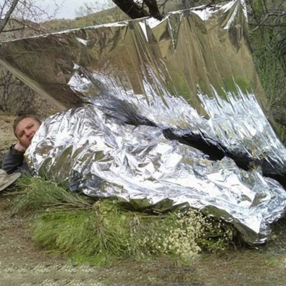 1-10PCS Emergency Blanket Outdoor Survive First Aid Military Rescue Kit Windproof Waterproof Foil Thermal Blanket for Camping