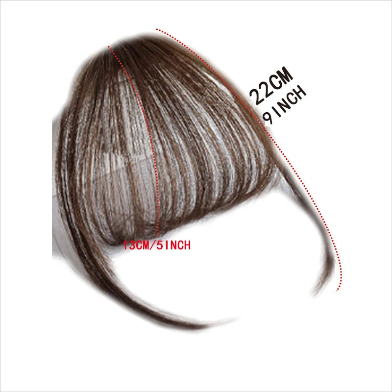 H&STAR Synthetic 3D Short Air Hair Bangs with  Clip in Hair Extensions Realistic Fringe Hairpiece for Women Daily Wear