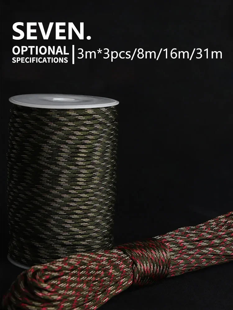 9 Cores 550 Paracord Cord 5 15 30 M Dia.4mm For Outdoor Camping Survival Lanyard Parachute Rope Hiking Tent Accessories
