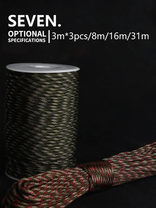 9 Cores 550 Paracord Cord 5 15 30 M Dia.4mm For Outdoor Camping Survival Lanyard Parachute Rope Hiking Tent Accessories