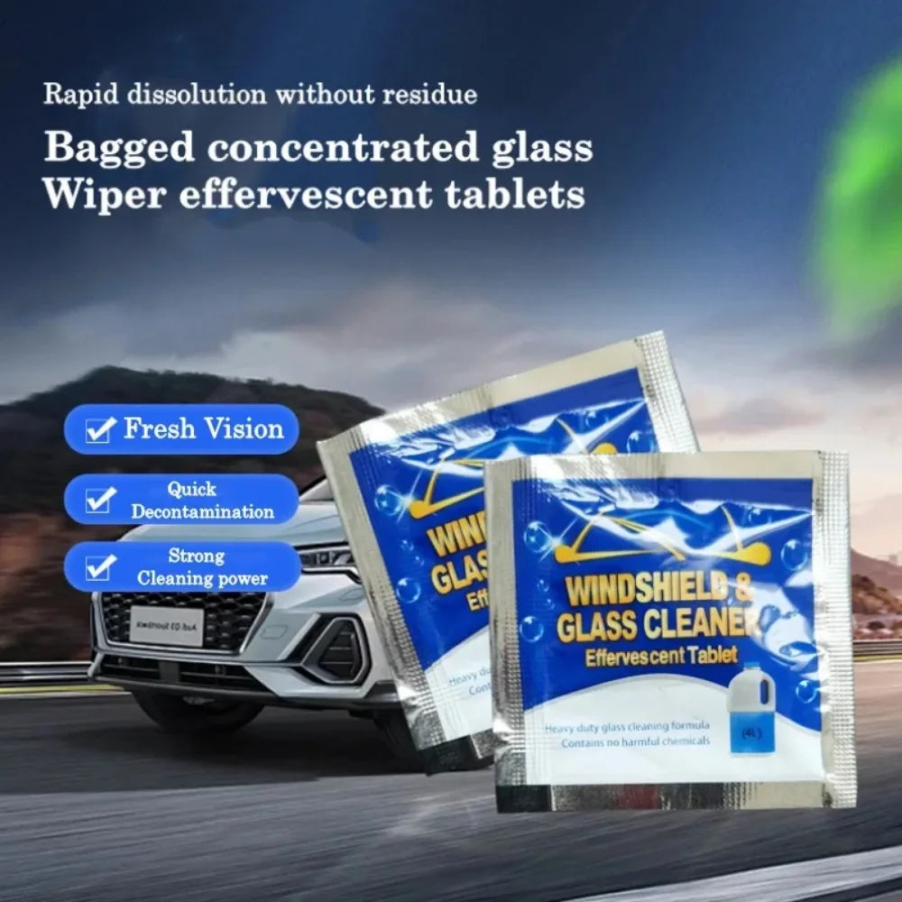 Car Windshield Glass Concentrated Washer Tablets Car Effervescent Washer Fluid Wiper Glass Solid Cleaning Tablets for Car Window