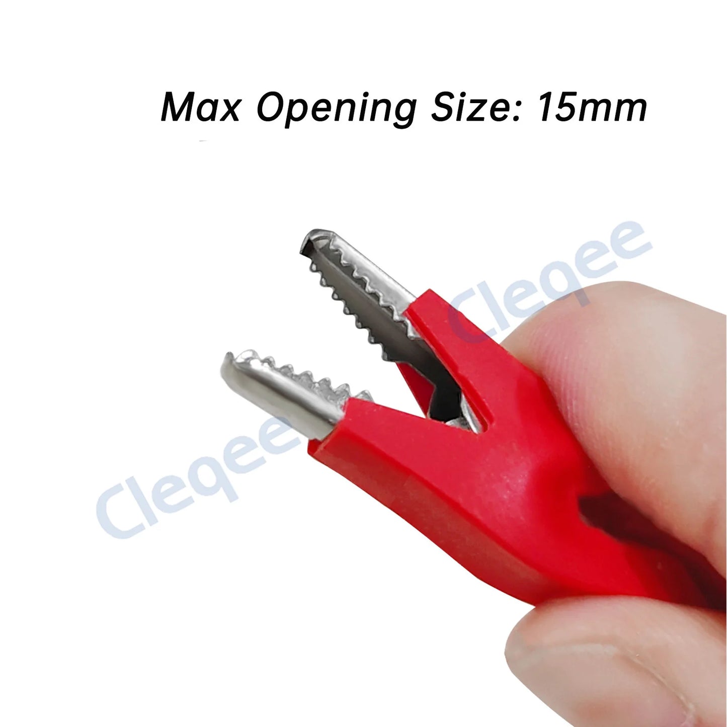 Cleqee 2PCS Dual Alligator Clip to  Crocodile Clamp Multimeter Test Leads 1m/2m/3m Cables Line Red/Black Jumper Wire
