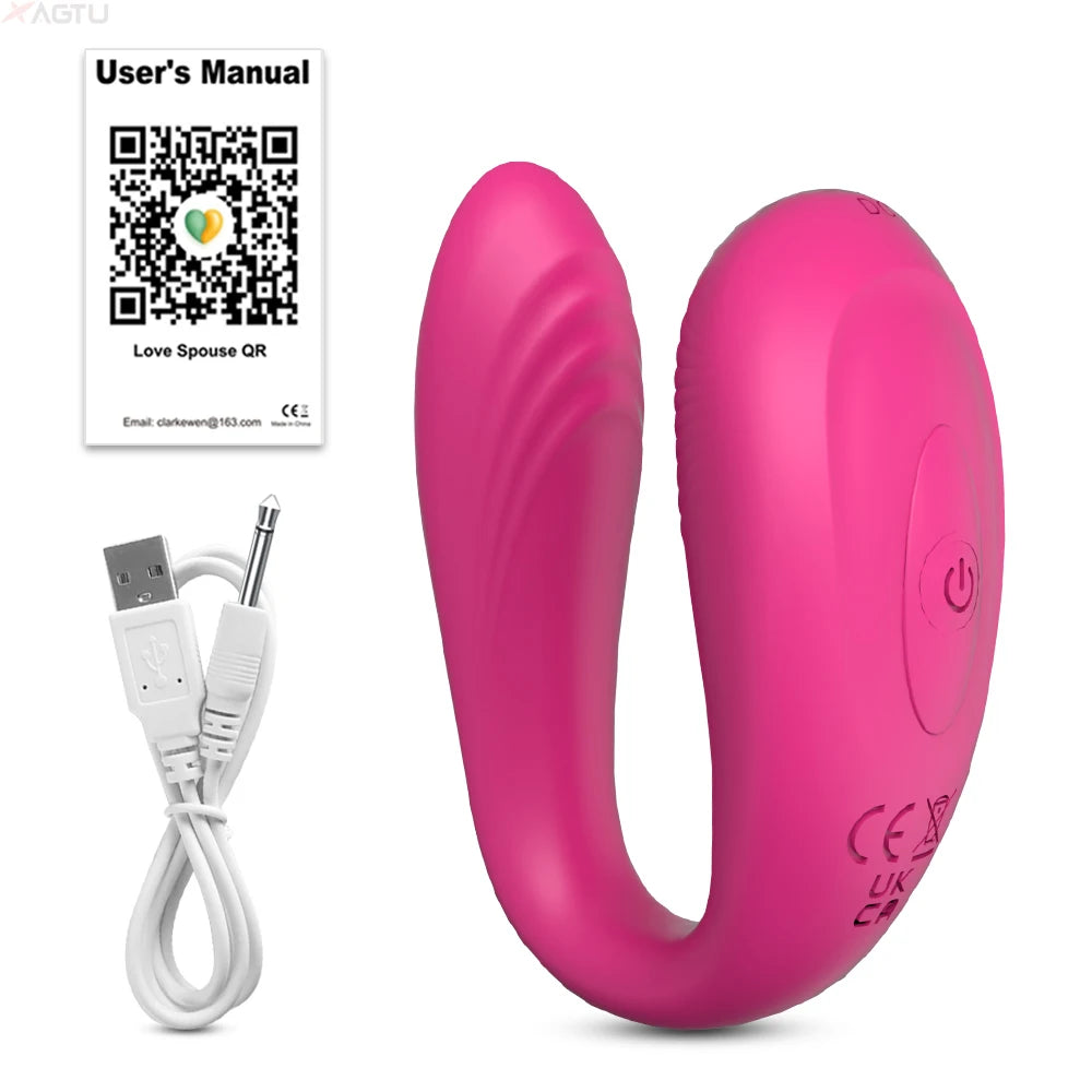Remote Control Couple Vibrator for Women Clitoris Stimulate Female G-Spot Dual Wearable Vibrating Massage Adult Sex Toys