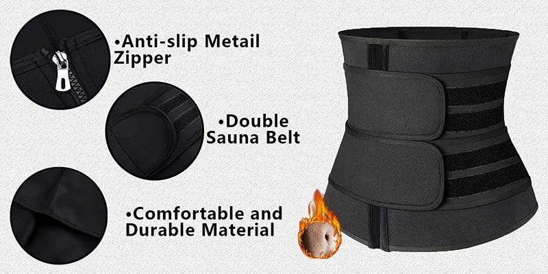 YBFDO Men Sauna Sweat Waist Trainer Shapewear Cinchers Slimming Belly Girdle Abdominal Shaper Belt Tummy Control Trimmer Corset