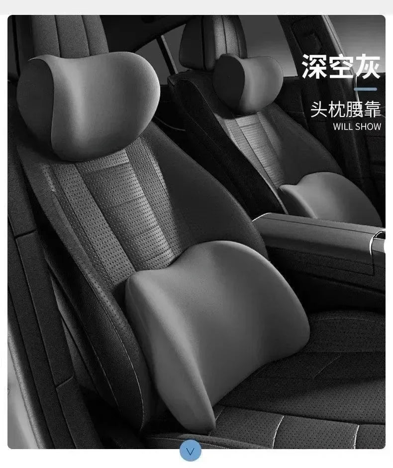 Car Headrest/Lumbar Support Car Neck Pillow Waist Cushion Driver Seat Backrest Car Cushion Driving Lumbar Support Waist Support