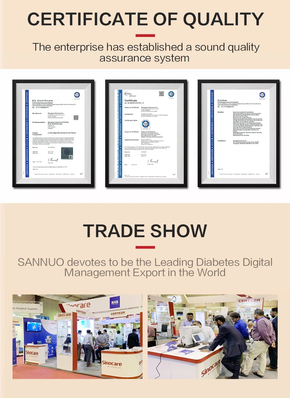 Sannuo Sinocare Safe ACCU2 Blood Glucose Meter Blood Sugar Test Kit Diabetes Home Glucometer with 50pcs Strips or only strips