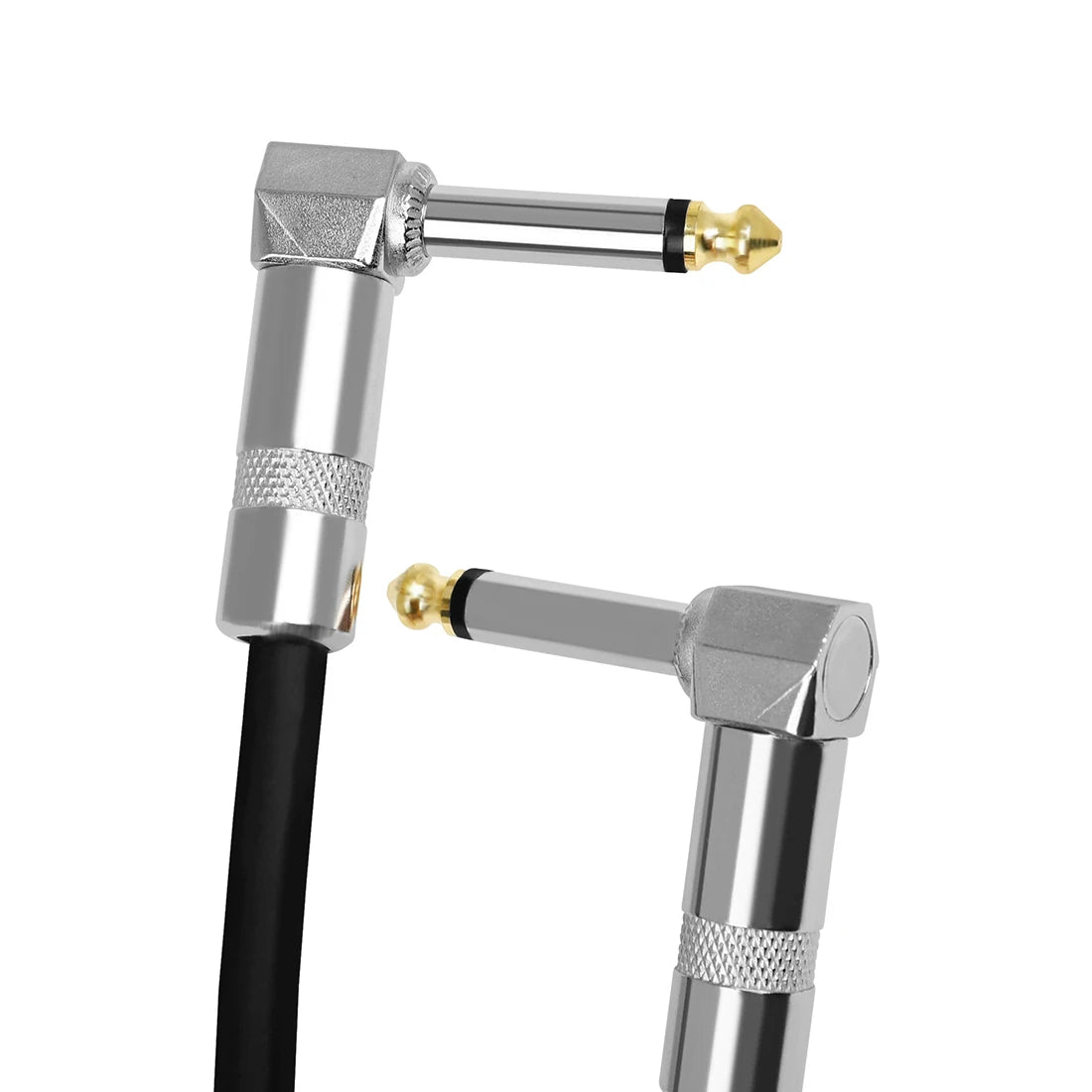 Guitar Effects Pedal Cable 6.35Mm Connecting Wire 30cm Flat Patch Connector Metal Heads Copper Core Cables Guitar Accessories