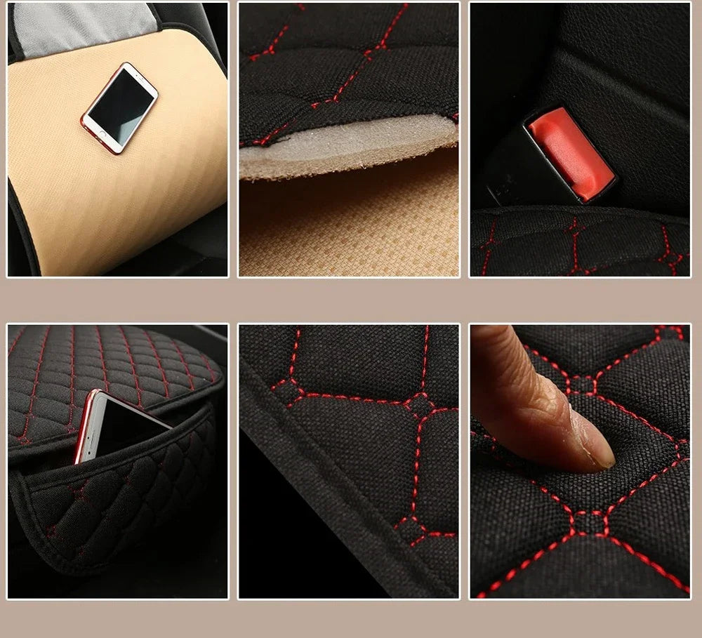 Universal Car Seat Cover Protector Car Accessori Backrest Front Rear Seat Back Waist Washable Cushion Pad Mat Auto Four Seasons