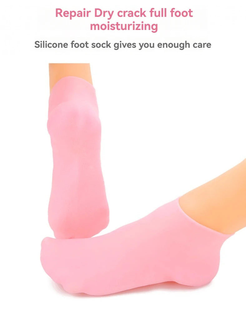 A Pair Of Silicone Socks Moisturise And Prevent Cracks And Soften Calluses And Cornsfoot Maskbeach Socksprotective Foot Covers