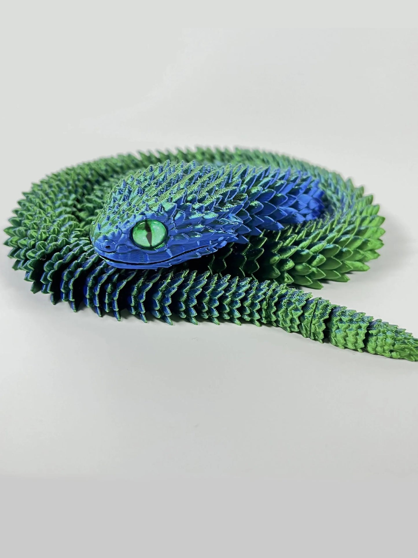 63cm 3D printed viper decoration, glowing figures with movable joints, animal models that can swing, household bookshelf toys