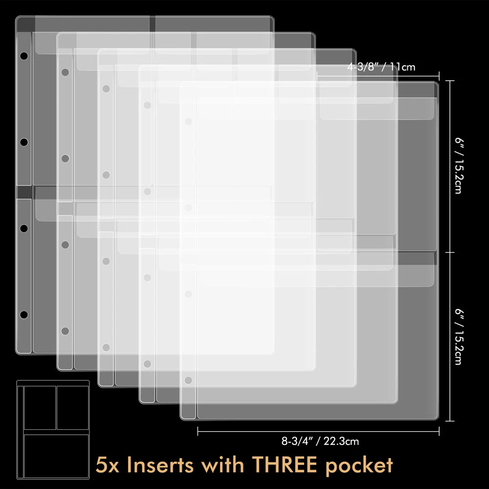 A4 Die Storage Book Binder 1/2/3/4 Page Protectors Pockets Inserts Organizer for Stamps Dies Stencil Storage Bag 2024 New