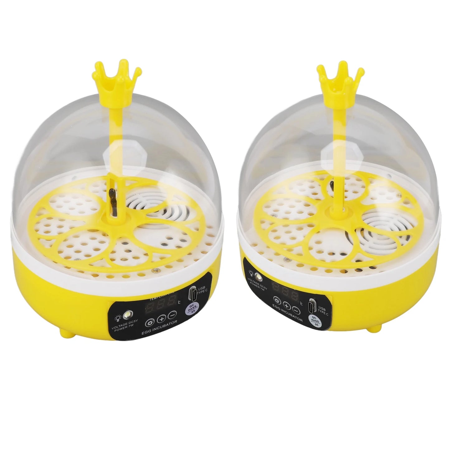 Mini Egg Incubator for Home Automatic Temperature Humidity Control 4 Eggs Candler Poultry Hatching Machine for Chickens Ducks Pi