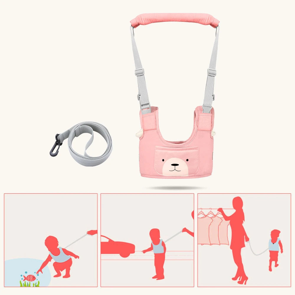 Baby Learning Walking Belt Baby Walker Toddler Rope Boy Girl Seat Walk Anti-fall Belt Baby Dual-use Child Traction Rope Artifact